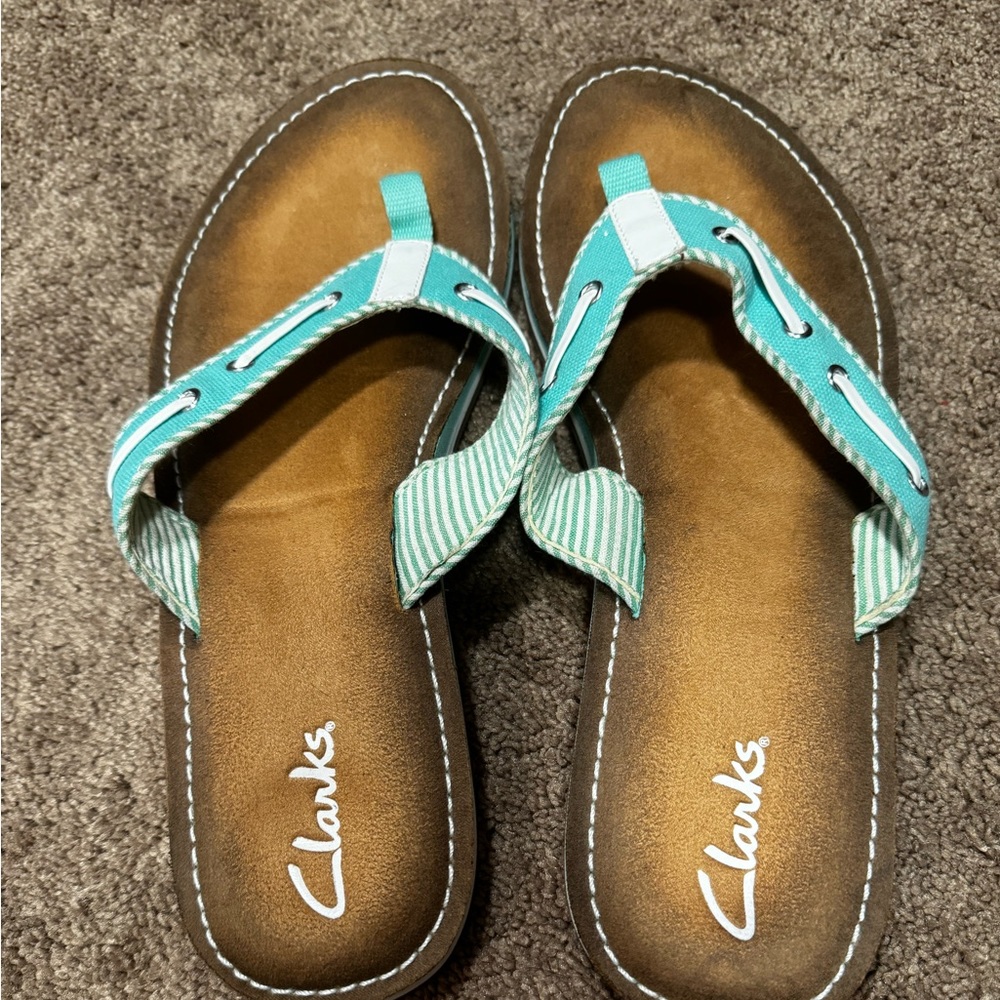 Clarks Teal Sandals